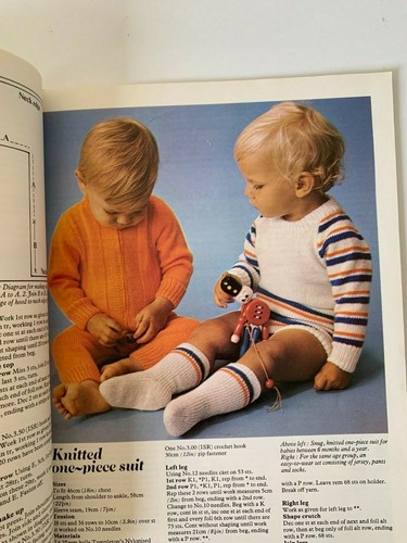 Golden Hands Special 1976 Knit Crochet Babies Wardrobe Vintage Knitting Pattern - Picture 8 of 12