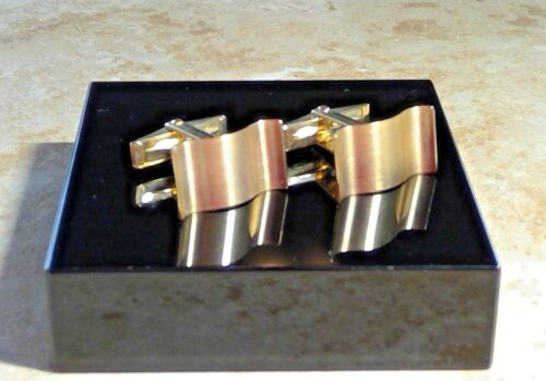 New Dolan Bullock 14Kt gold wave Diamond Cufflinks $1400 kcl027900 - Picture 2 of 5