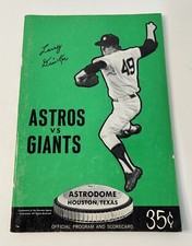 SAN FRANCISCO GIANTS vs HOUSTON ASTROS VTG Baseball Program Larry Dierker Cover