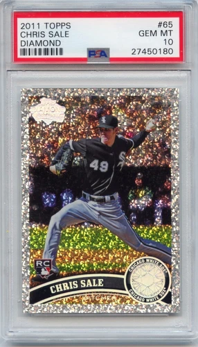 2011 Topps Chris Sale RC Diamond Anniversary Rookie #65 White Sox/Braves PSA 10