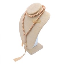 Natural Tasbih Sandalwood Scent - 99ct 8mm Bead Brown Tassels Muslim Dhikr Sibha