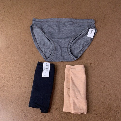 Gap Body Womens Size Small Black Beige Gray Breathe Bikini Panty 3 Pack NWT