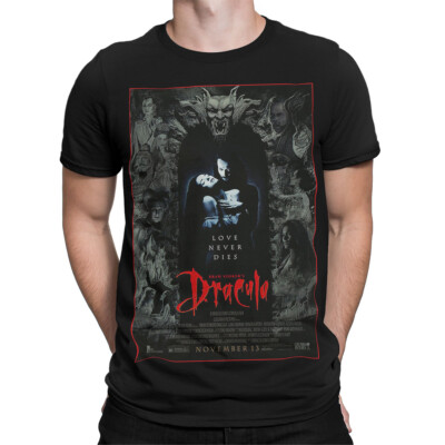 Dracula Halloween Film Poster T-Shirt Retro Classic Horror Tee 1#HMP