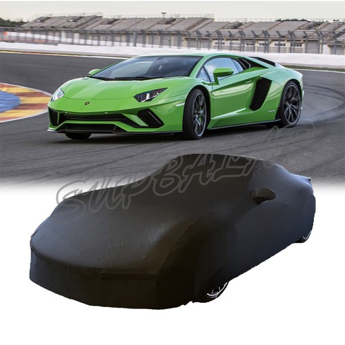 Indoor Full Elastic Car Cover Stretch For Aventador S Black