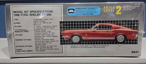 AMT ERTL 1968 Ford Shelby GT-500 1:25 Scale Model Kit #6541 - Sealed New in Box - Picture 3 of 5