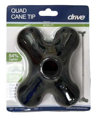 Drive QUAD CANE TIP FREE Standing fits 3/4