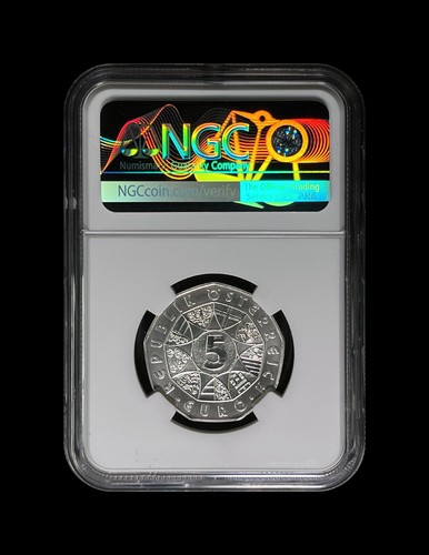 AUSTRIA. 2006, 5 Euro, Silver - NGC MS70 - Top Pop 🥇 Wolfgang Amadeus Mozart MD - Picture 5 of 9
