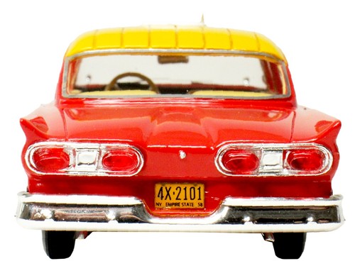 1958 FORD CUSTOM 300 TAXI RED & YELLOW 1/43 MODEL BY GOLDVARG COLLECTION GC-087 - Picture 6 of 6
