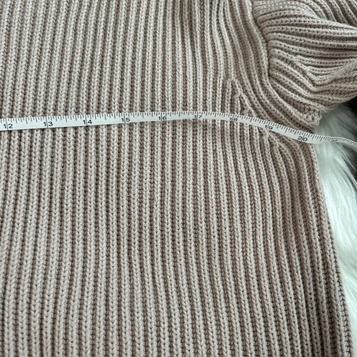 PISTOLA ~ Mock Neck Crop Oversized Knit Sweater Embellished Sleeve Sz M - Picture 8 of 10