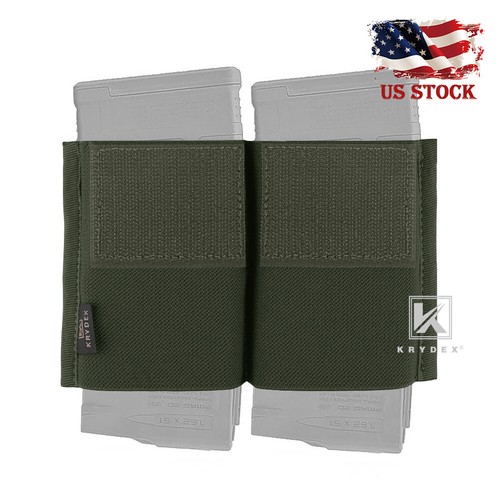 KRYDEX Doppio 7.62 Mag Inserto Elastico per Pettorina Porta Armatura Ranger Verde - Foto 1 di 8