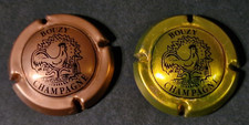 Lot lettre B - BOUZY coq / 2 CAPSULES PLAQUES DE MUSELETS CHAMPAGNE