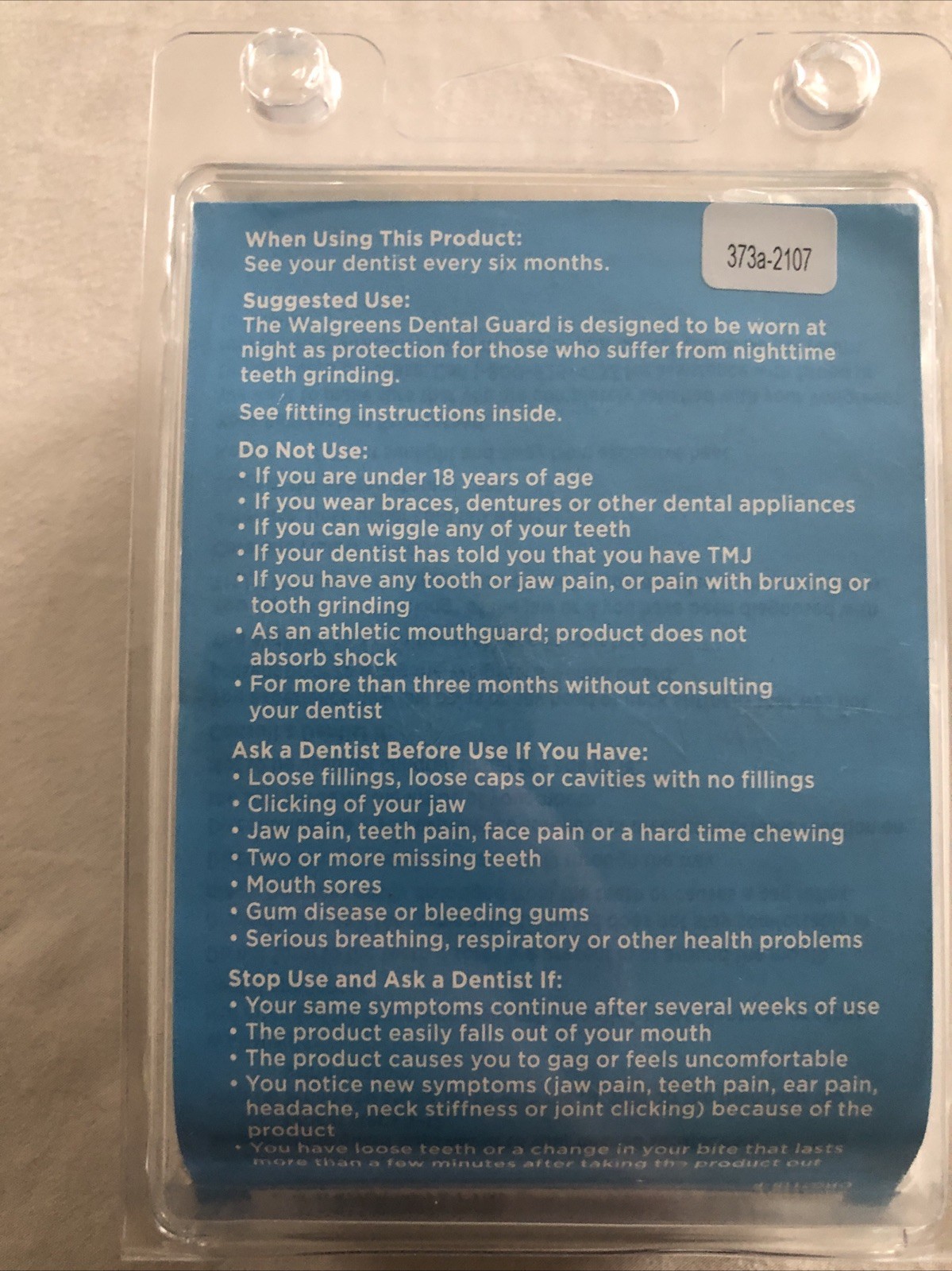 Walgreens Dental Guard for Sleep Teeth Grinding (Bruxism) - Moldable