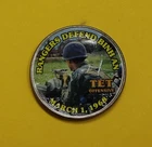 Colorized Kennedy Half Dollar Vietnam War TET Offensive Rangers defend Binh HC20