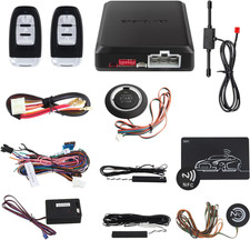 EC002-NS PKE Passive Keyless Entry Car Alarm System Remote Start Starter Push St