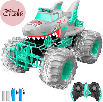 Waterproof Shark Remote Control Car, 1:16 Amphibious RC Cars 4WD All Terrain off