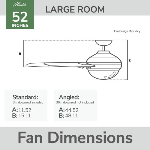 Hunter 52 Georgetown ENERGY STAR Ceiling Fan W/ LED Light, Remote - Contemporary - Picture 24 of 24