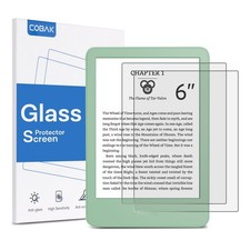 CoBak 2 Pack Matte Tempered Glass Screen Protector for 6" Kindle 2024 and 2022