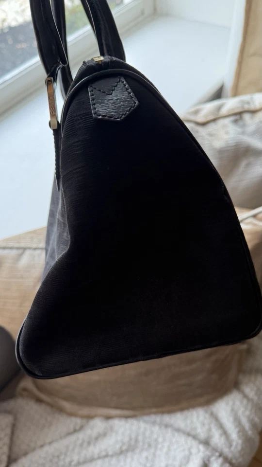 Vintage Fendi Top Handle Satchel Bag Black - Image 4 of 4