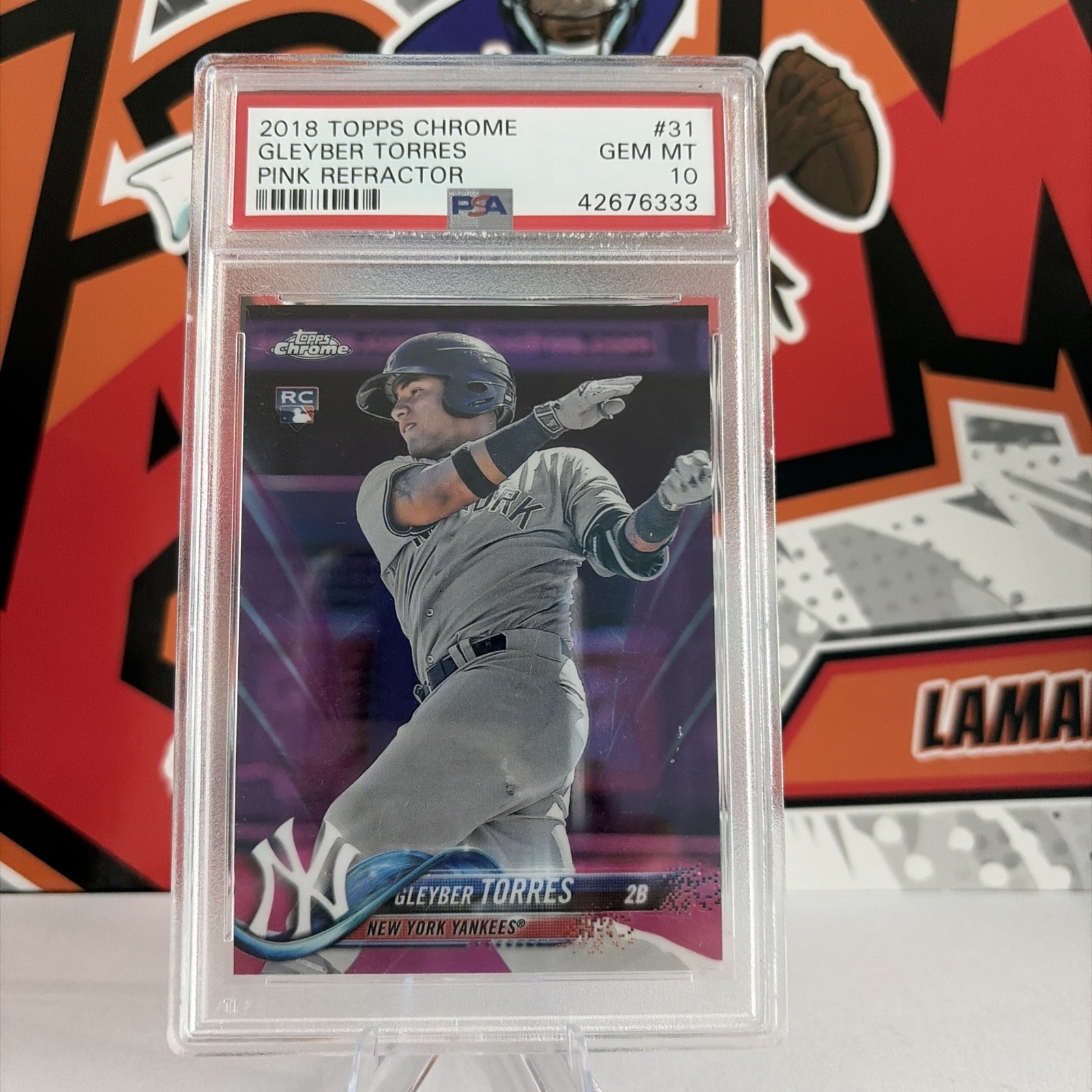2018 Topps Chrome - Gleyber Torres #31 Pink Refractor (RC)