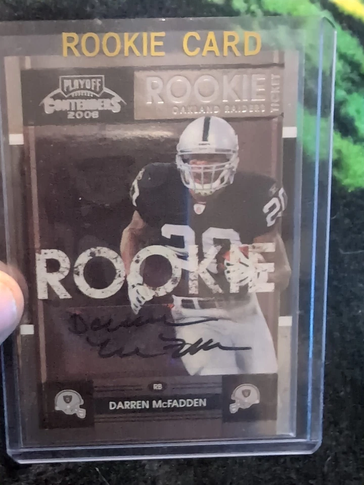 BGS 9.5 Gem Mint Darren Mcfadden 2008 Playoff Contenders #123 Rookie Card Auto - Image 3 of 3