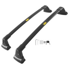 Aluminum Roof Rack Kit For Kia Soul 2020-2025 Black Cross Bars 45kg