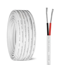 18 Gauge Duplex Marine Wire Tinned Copper Boat Cable, 20ft 18 20ft, 18 AWG 