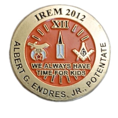 2012 IREM Shriner Masonic Albert Endres Always Have Time For Kids Pin Pinback 