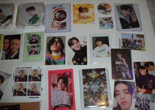 Korea K-pop Seventeen BTS  Photocard  Photo-cards Pins Stickers LOT image 5