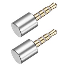 2 Pcs Microphone Blocker, USB 3.5mm Audio Blocker, Silver