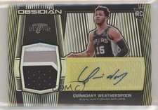 2019 Panini Obsidian Electric Etch Yellow 1/10 Quinndary Weatherspoon Auto d4v