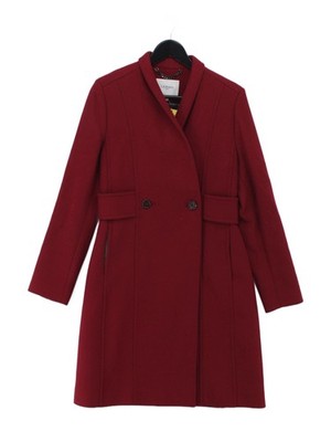 L.K. Bennett Damen Mantel UK 10 Rot Wolle