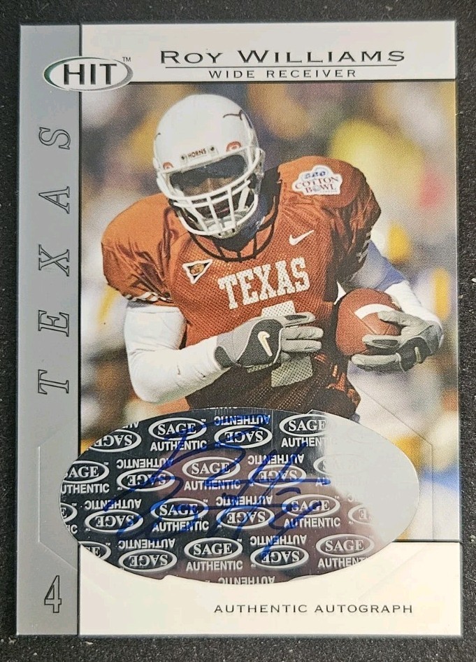 Roy Williams SA-GE Hit Autographs #A4 Silver