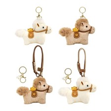 Horse Bag Charm Plush Doll Toy Keyring Decoration Gift Cute Key Pendant for