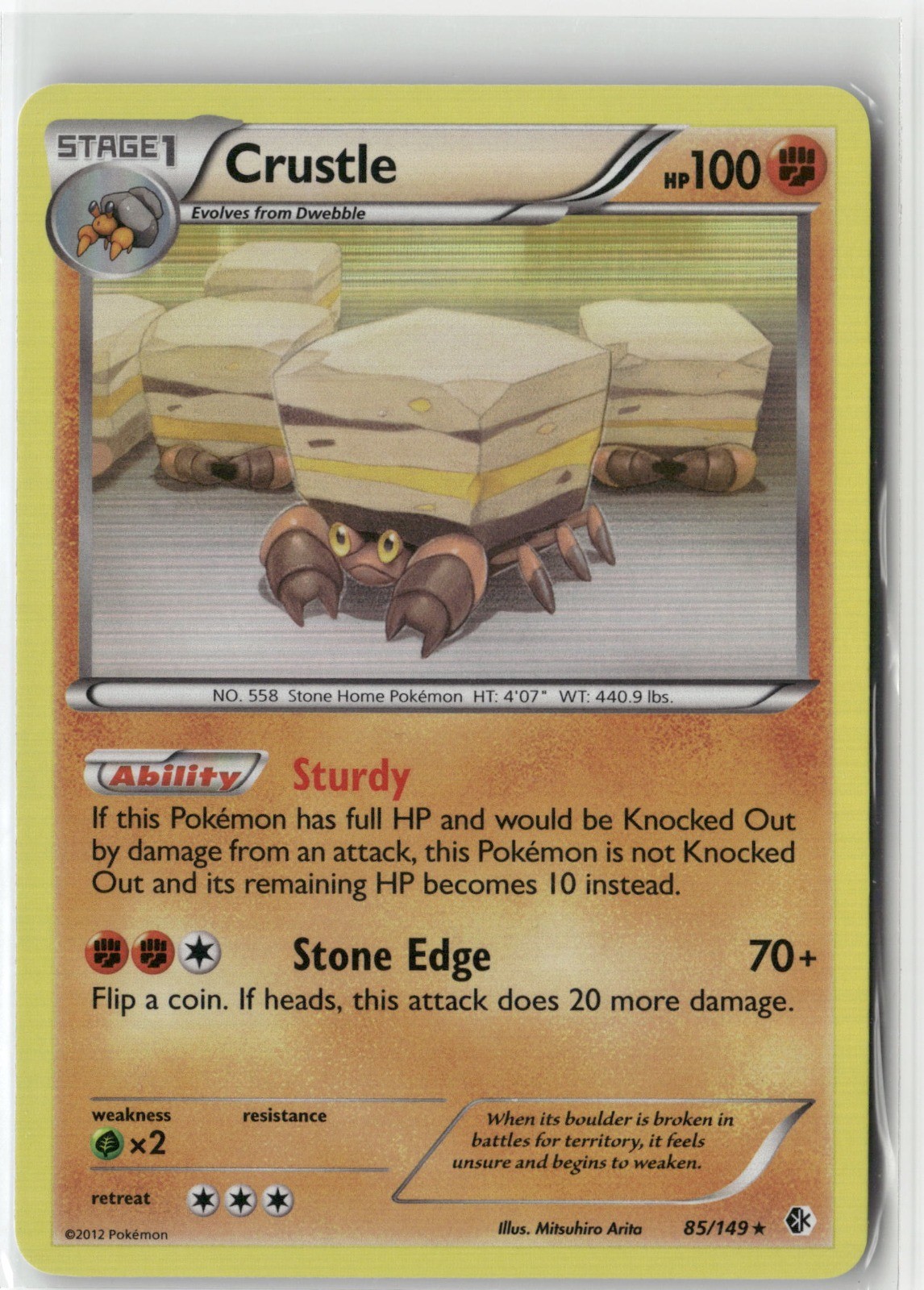 Crustle Holo Rare Boundaries Crossed 85/149 NM
