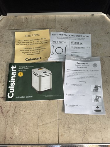 Cuisinart Compact Automatic Bread Maker Up to 2.0 lb Loaf 12 Preprogr in The Box - Picture 12 of 12