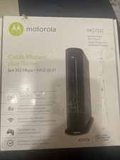 Motorola MG7315 8x4 343 Mbps DOCSIS 3.0 Cable Modem Plus N450 Wi-Fi Router - NEW