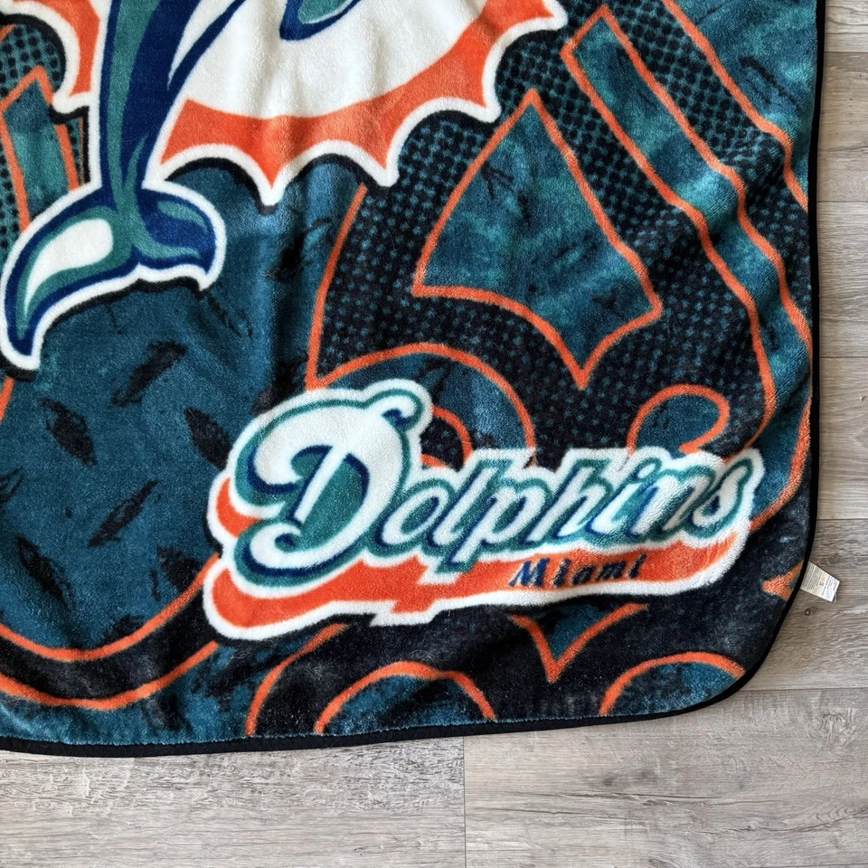 Manta polar de fútbol americano profesional súper suave de los Miami Dolphins de la NFL Foto 3 de 4