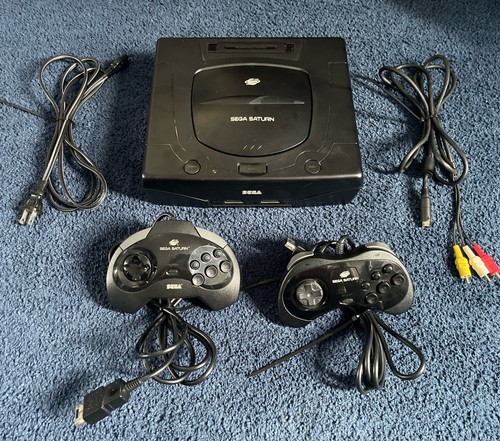 Sega Saturn Console (MK-80000A) w/ 2 Controllers & Cables - TESTED & WORKING