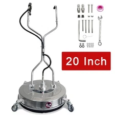 20" Pressure Washer Surface Cleaner 4600PSI with 4 Wheels & Handle for Driveways