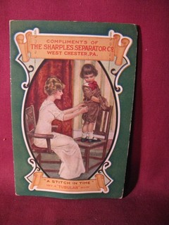 Antique Sharples Separator Co Dairy/Cream Machine Advertisement Needle folder