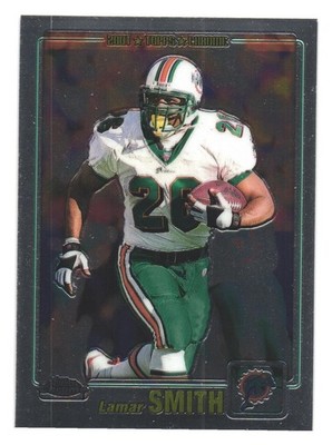 2001 Topps Chrome NFL Football Miami Dolphins Lamar Smith