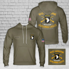 Custom Name US Army 101st Airborne Division Hoodie 3D