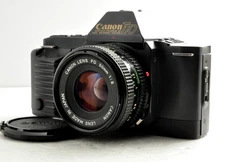 Near MINT Canon T70 35mm Film Camera SLR FD 50mm 1:2 Lens  tested From JAPAN