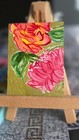 Bulk ACEO Original Watercolor Painting Floral Gold Mini Art Puzzle Signed — photo 5