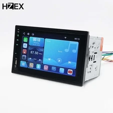 HZEX 7" Wireless CarPlay Android Auto Double Din Car Stereo, 2-Din Media Radio