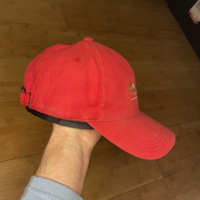 Vintage Mossimo Red 90s Strapback Hat Cap Skate Surf Retro Sports