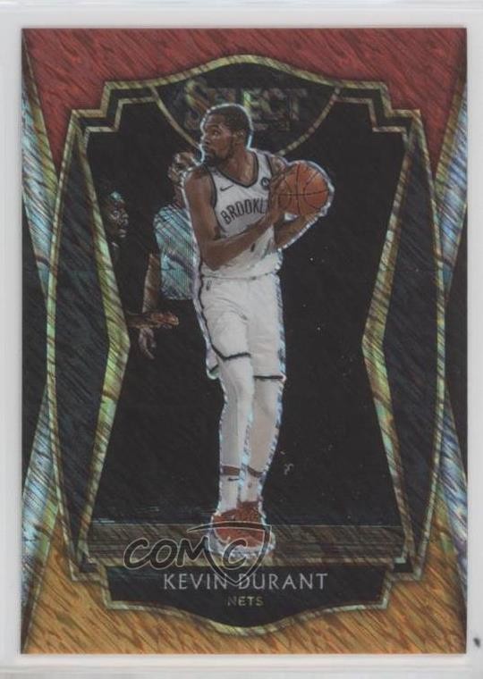 2020 Select Premier Level Red White Orange Shimmer Prizm Kevin Durant #101 00lu