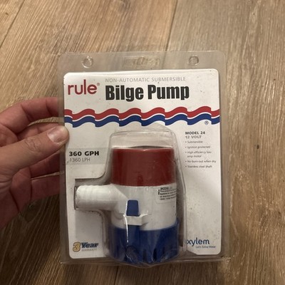 Rule 24 M-1430 Submersible Bilge Pump Ignition Protected Non Automatic 360 GPH
