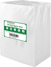 MakMeFre 100 Quart Size 8x12Inch Vacuum Freezer Sealer Bags for Food, BPA Free, 