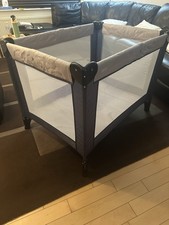 Ma mas and Papas Travelling Cot with Mattress Grey  used